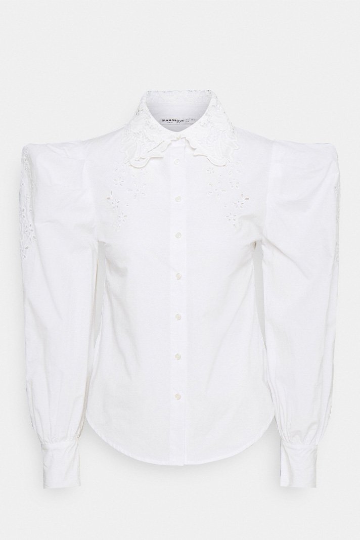 Darcy Lace Collar Puff Sleeve Shirt - Frank and Doll